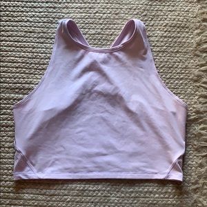 Athleta light purple crop workout top